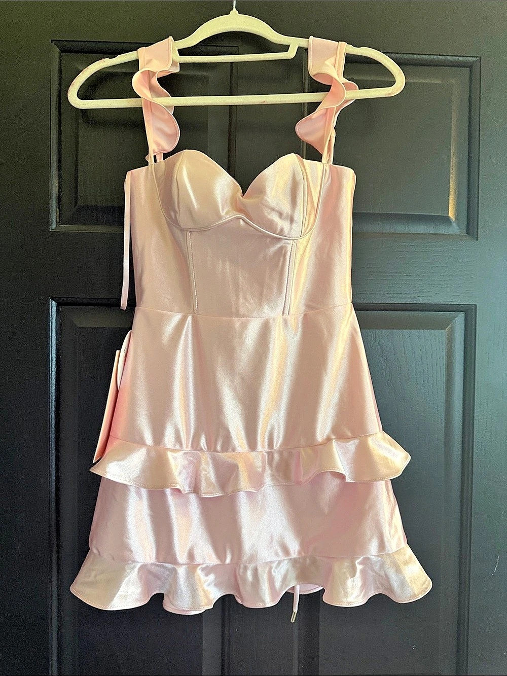 KISSPROM Pink A-line Ruffle Short Homecoming Dress Mini Dress Size 2